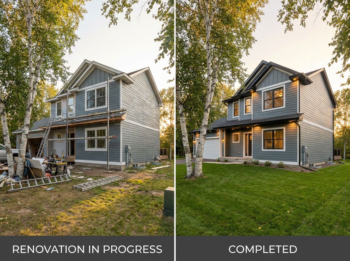 Exterior renovation on a home in Hibbing, MN